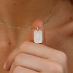 Diamond Tag Necklace with Paperclip Chain - Image 4