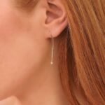 Natural Diamond Threader Earrings - Image 6