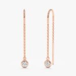 Natural Diamond Threader Earrings - Image 4