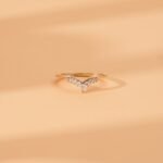 18K Solid Gold Natural Diamond Tiara Nesting Ring - Image 4