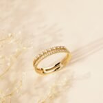 14K Solid Gold Natural Double Diamond Band - Image 5