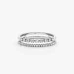14K Solid Gold Natural Double Diamond Band - Image 2