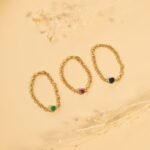 14K Solid Gold Emerald Chain Ring - Image 4