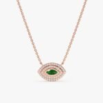 Emerald Diamond Eye Necklace - Image 5
