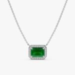 Emerald Diamond Necklace - Image 2