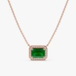 Emerald Diamond Necklace - Image 5
