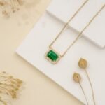Emerald Diamond Necklace - Image 4