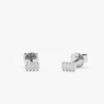 Four Baguette Natural Diamond Studs - Image 2