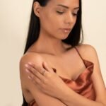 14K Solid Gold Garnet and Natural Diamond Eternity Band - Image 5