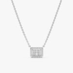 Geometric Baguette Diamond Necklace - Image 2