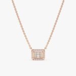 Geometric Baguette Diamond Necklace - Image 4