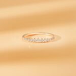 14K Solid Gold Graduated Natural Diamond Ring - Image 4