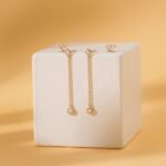 Long Natural Diamond Drop Earrings - Image 3