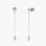 Long Natural Diamond Drop Earrings - Image 2