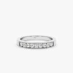 Milgrain Edge Natural Diamonds Diamond Wedding Band - Image 2
