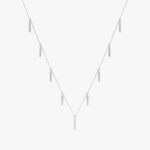 Multi Diamond Bar Necklace - Image 2