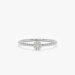 Petite Diamond Flower Beaded Band