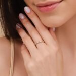 14K Solid Gold Pink Sapphire and Natural Diamond Eternity Band - Image 5