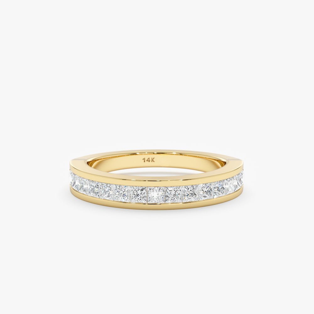 Princess-Cut Diamond Half Eternity Ring