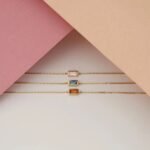 14K Solid Gold Rose Quartz Birthstone Bracelet - Image 2