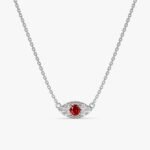 Ruby & Diamonds Eye Necklace - Image 3