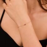 14K Solid Gold Ruby Birthstone Bracelet - Image 4