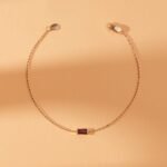 14K Solid Gold Ruby Birthstone Bracelet - Image 6