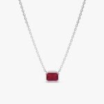 14K Solid Gold Ruby Necklace - Image 4