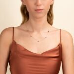 14K Solid Gold Ruby Station Necklace - Image 3