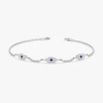Sapphire Diamond Eye Station Bracelet - Image 4