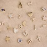 Solid Gold Bangle & Charm - Image 9