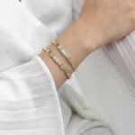 Solid Gold Bangle & Charm - Image 3