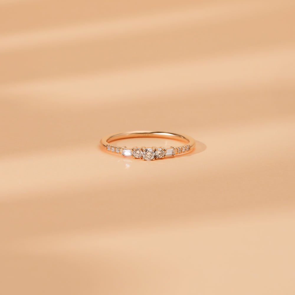 Solid Gold Petite Diamond Band