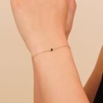 14K Solid Gold Solitaire Black Diamond Bracelet - Image 5