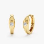 Solitaire Natural Diamond Huggies