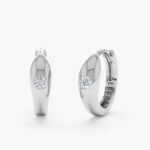 Solitaire Natural Diamond Huggies - Image 2