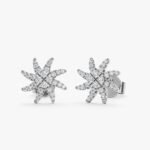 Sunburst Natural Diamond Stud Earrings