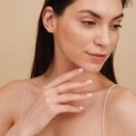 14K Solid Gold Twisted Natural Diamond Half Eternity Ring - Image 3