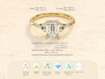 14k Gold Mix Shape 1ct Moissanite Diamond Engagement Ring - Image 3