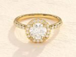 Round Cut Halo Solitaire Ring 2 ct Lab Grown Diamond Engagement Ring - Image 6