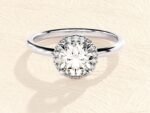 4 Prong Round Cut Halo Solitaire Ring 2 ct Lab Grown Diamond Engagement Ring - Image 2