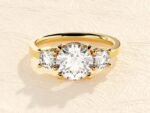 Three Stone Anniversary Solitaire Ring 3 ct. Lab Grown Diamond - Image 2