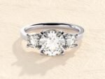 Three Stone Anniversary Solitaire Ring 3 ct. Lab Grown Diamond - Image 4