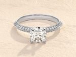 Round Cut 1 ct Lab Grown Diamond Engagement Ring
