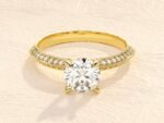 Round Cut 1 ct Lab Grown Diamond Engagement Ring - Image 5