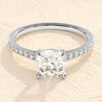 Cushion Cut 2 ct Lab Grown Diamond Prong Setting Engagement Ring