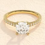 Cushion Cut 2 ct Lab Grown Diamond Prong Setting Engagement Ring - Image 6