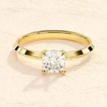 Princess Cut 14K Solid Gold Engagement Ring Lab Grown Dimond - Image 6