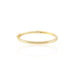 14K Solid Gold Enamel Diamond Bangle - Image 4
