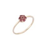14K Solid Gold Garnet Ring - Image 2